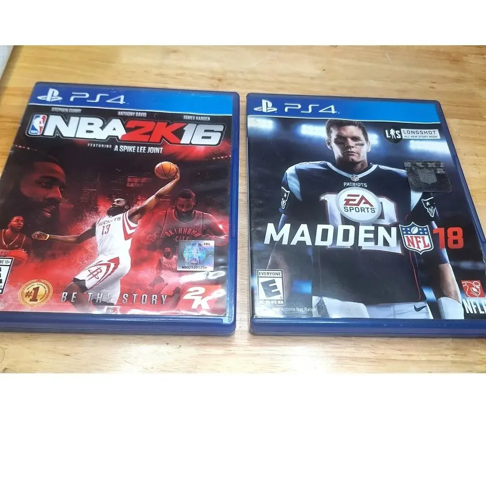 Lot Madden18 and NBA2K16 PlayStation 4 PS4 Bulk Used Football Basketball Video